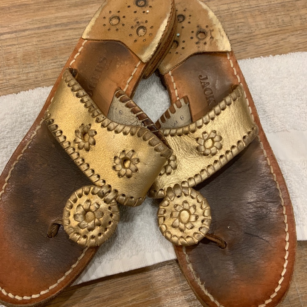 Jack’s Flat Sandal -very worn , size 8